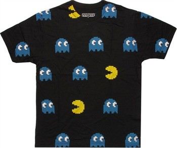 Pacman Spaced All Over T Shirt Sheer