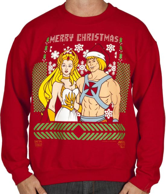 He-Man She-Ra Christmas Faux Sweater