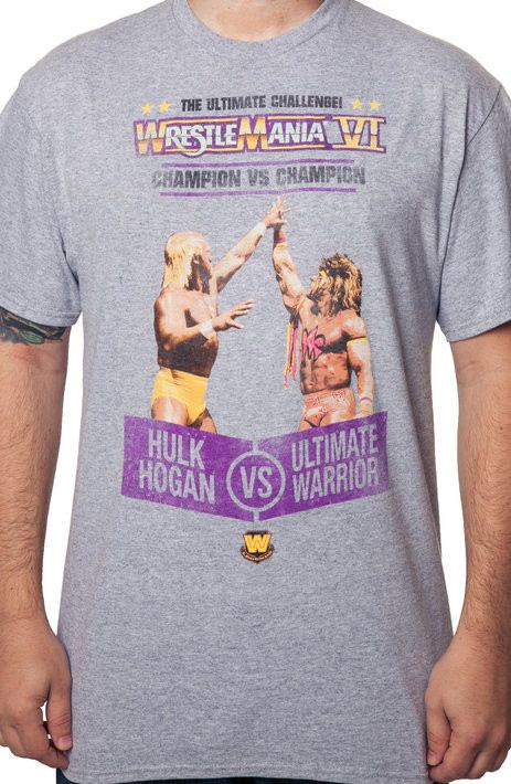 Ultimate Warrior Vs. Hulk Hogan Wrestlemania 6 T-Shirt