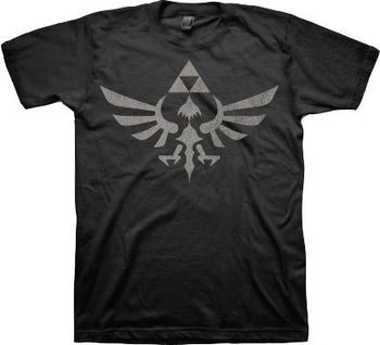 Nintendo Legend of Zelda Twilight Princess Triforce Black T-shirt