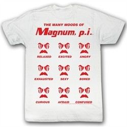 Magnum PI T-shirt Oh Yeah Classic Adult White Tee Shirt