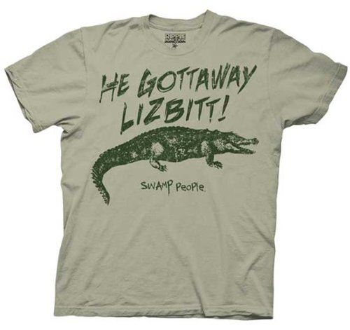 Swamp People He Gottaway Lizbitt! Sand Adult T-shirt