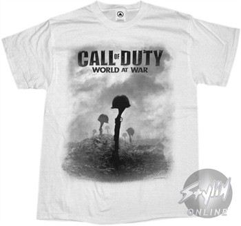 Call of Duty World at War Helmet Gun T-Shirt