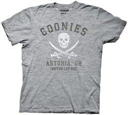 The Goonies Shirt Astoria Adult Heathered Gray Tee T-shirt