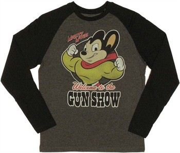 Mighty Mouse Welcome to the Gun Show Raglan T-Shirt