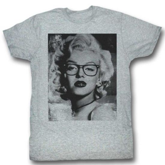 Marilyn Monroe Shirt Juniors Black & White Photo Athletic Heather T-Shirt