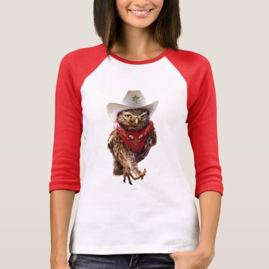 Tough Western Sheriff Owl with Attitude & Swagger T-Shirt