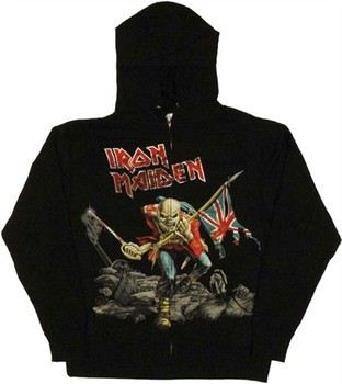 Iron Maiden The Trooper Full Zipper Hooded Sweatshirt