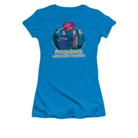 I Love Lucy Shirt Complete Juniors Turquoise Tee T-Shirt
