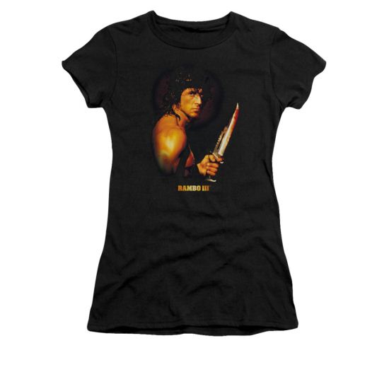 Rambo III Shirt Juniors Blood Lust Black Tee T-Shirt