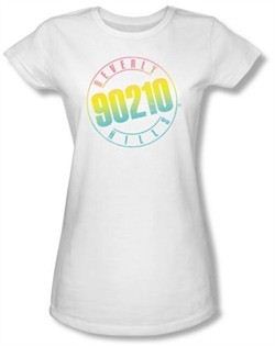 Beverly Hills 90210 Juniors T-shirt Color Bland Logo Charcoal Shirt