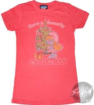 Smurfs Have a Smurfy Christmas Baby Doll Tee by JUNK FOOD