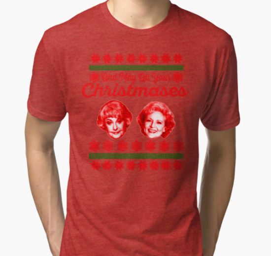 Golden Girls Christmas Tri-blend T-Shirt by peakednthe90s T-Shirt