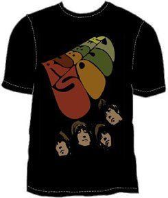 The Beatles Soulful Rubber Black Adult T-shirt Tee