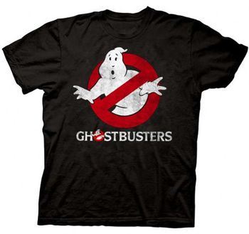 Ghostbusters Faded Logo To Go Black T-shirt