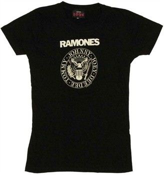 Ramones White Seal Outline Baby Doll Tee