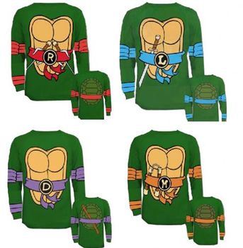 Teenage Mutant Ninja Turtles Long Sleeves Costume T-shirt & Eye Mask