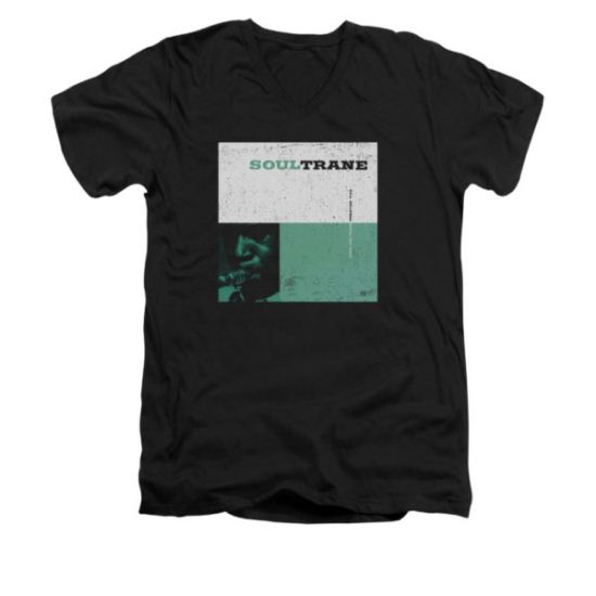 John Coltrane Shirt Slim Fit V-Neck Soultrane Black T-Shirt