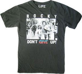 Rocky Balboa Movie Don't Give Up Adult Charcoal T-Shirt