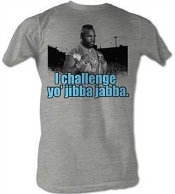 Mr. T T-Shirt Jibba Jabba A-Team Adult Grey Heather Tee Shirt