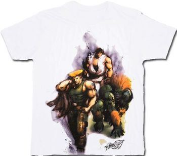 Street Fighter IV Airbrushed White T-shirt