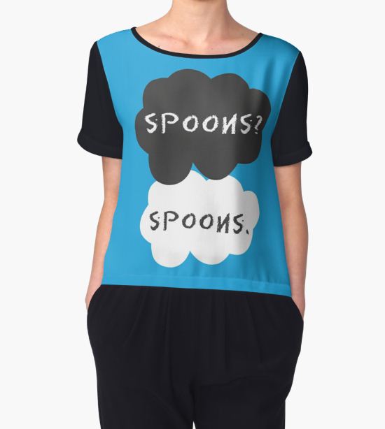 ‘Spoons? Spoons. Chronic Illness Awareness’ Women's Chiffon Top by WearAware T-Shirt