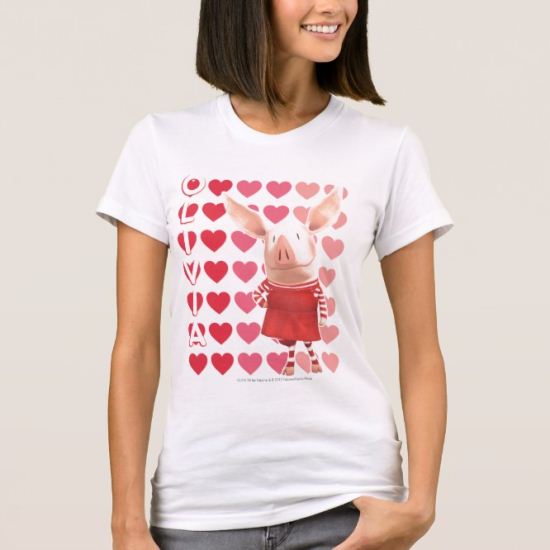 Olivia - Heart Background T-Shirt
