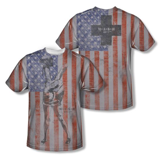 Mash Shirt American Flag Sublimation Youth Shirt Front/Back Print