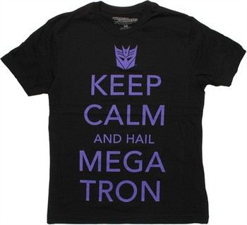 Transformers Decepticon Logo Keep Calm and Hail Megatron T-Shirt Sheer