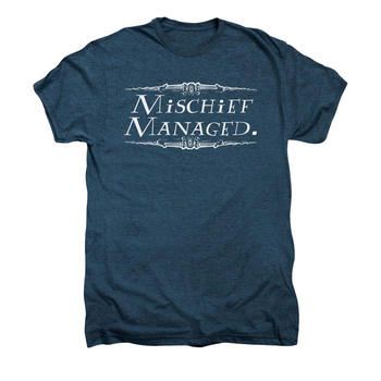 Harry Potter Mischief Managed Adult Premium Deep Teal Heather T-Shirt from Warner Bros.