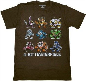 Capcom Mega Man Level Select 8-Bit Masterpiece T-Shirt Sheer