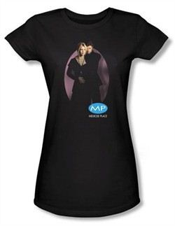 Melrose Place Juniors Shirt Kiss Black T-Shirt