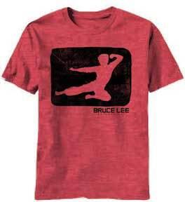 Bruce Lee Enterprises Bruce Block Adult Heather Red T-Shirt