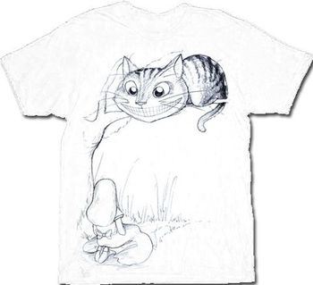Alice In Wonderland Cheshire Cat Tree Mens White T-shirt