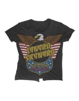 Lynyrd Skynyrd Eagle Support Badge Split Back Women's T-Shirt