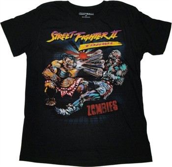 Street Fighter Turbo Zombie E Honda vs Sagat T-Shirt Sheer