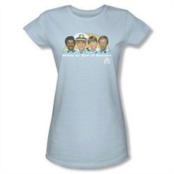 The Love Boat Shirt Wave Of Romance Juniors Light Blue T-Shirt