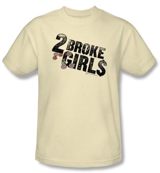 2 Broke Girls Kids T-shirt TV Show Pocket Change Cream Shirt Youth