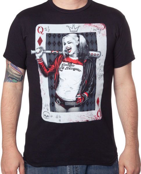 Harley Quinn Bloody Playing Card T-Shirt