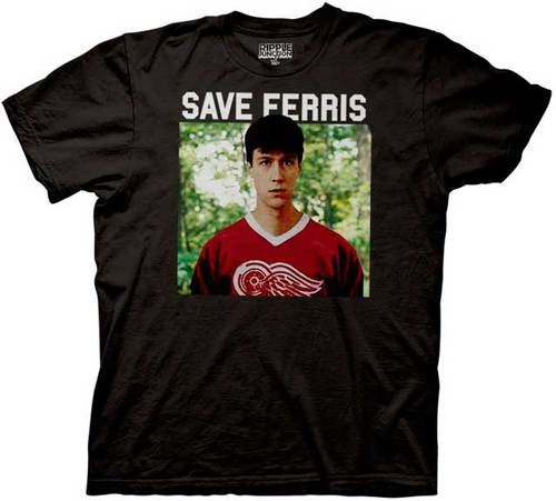 Ferris Bueller's Day Off Cameron Image Save Ferris Black Adult T-shirt