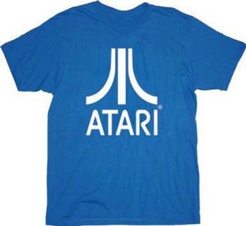 Atari Logo Royal Blue Adult T-shirt