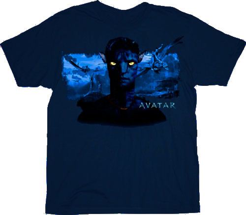 The Avatar Jake Night Time Glow Men's Navy T-shirt