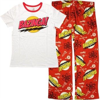 Big Bang Theory Bazinga Junior Tee and Pants Pajama Set