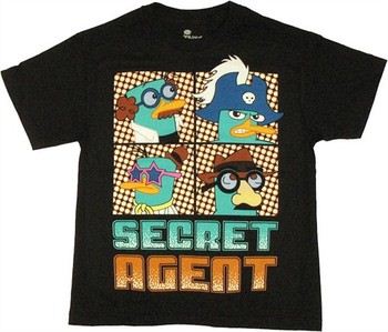 Phineas and Ferb Secret Agent UV Ink Youth T-Shirt