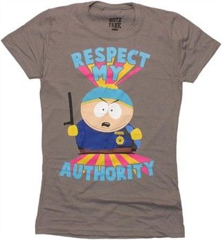 South Park Eric Cartman Respect My Authority Neon Word Art Baby Doll Tee