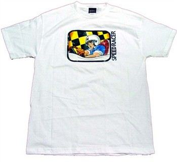 Speed Racer Distressed White T-Shirt