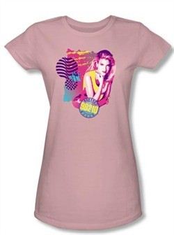 Beverly Hills 90210 Juniors T-shirt TV Show Donna Pink Tee Shirt
