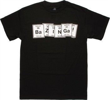 Big Bang Theory Bazinga! Element Symbols Collage T-Shirt
