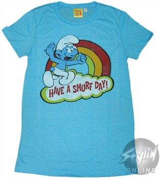 Smurfs Have a Smurf Day Baby Doll Tee