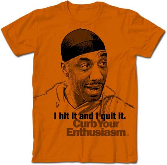 Curb Your Enthusiasm T-shirt Leon Hit It Adult Orange Tee